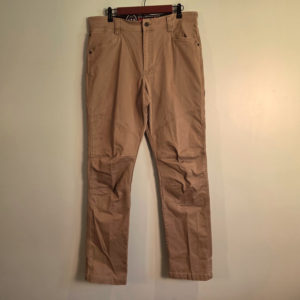 Wrangler ATG All Terrain Gear Mens 36x34 Khaki Canvas Utility Pants 10NS857MR